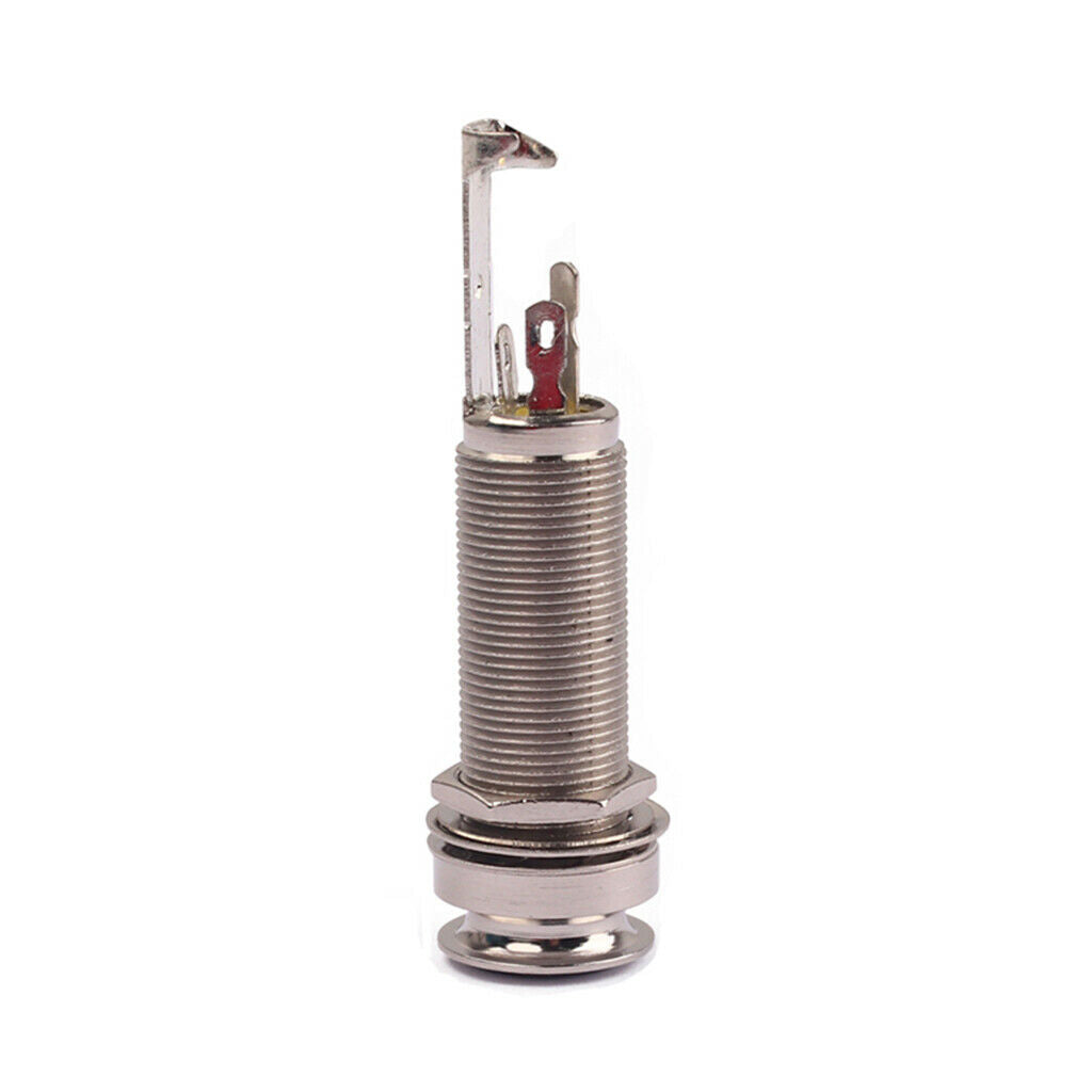6.35mm 1/4'' Guitar Bass End Pin Input Output   Stereo Socket Plug