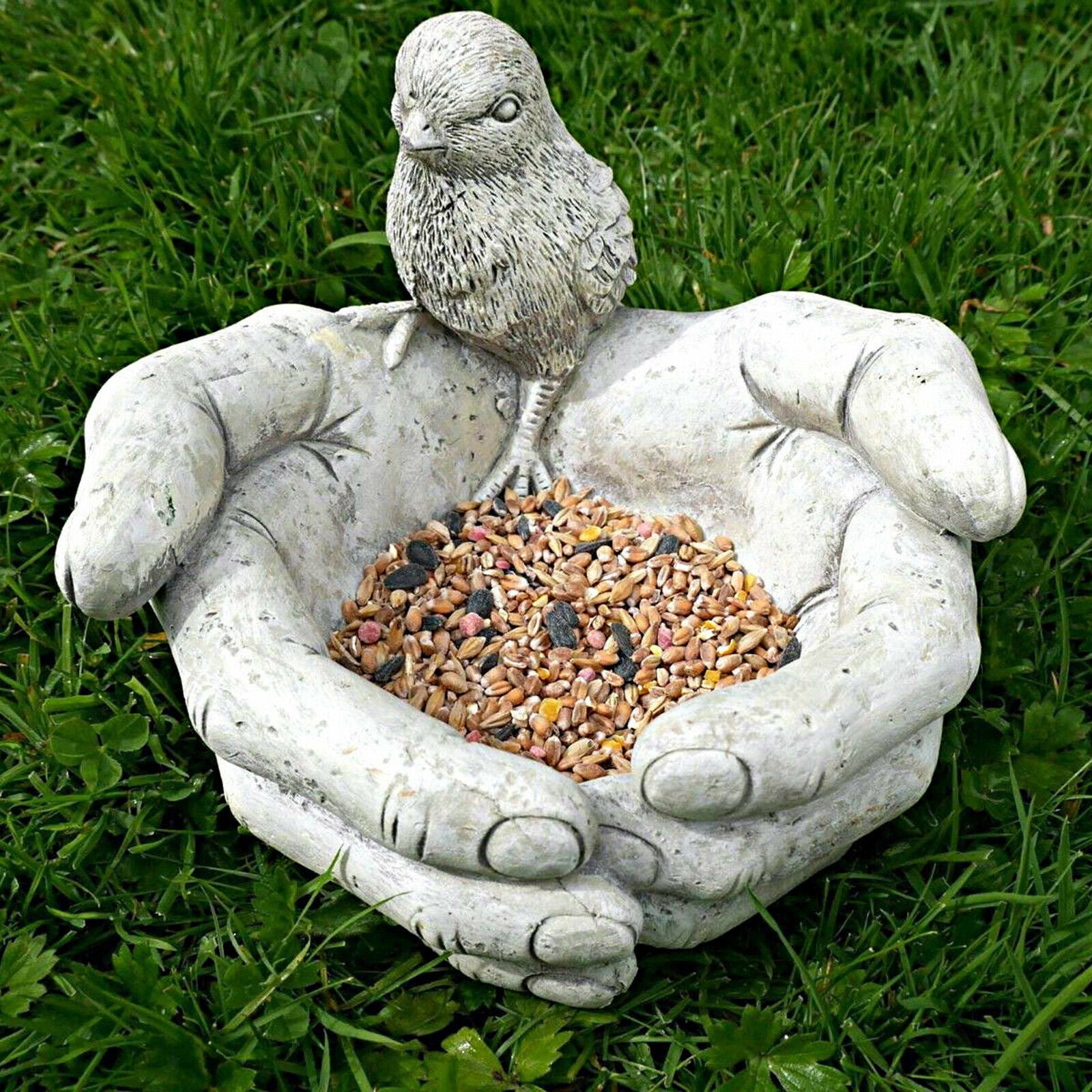 Hands Bird Feeder Garden Backyard Patio Bird Water Feeders Bowl
