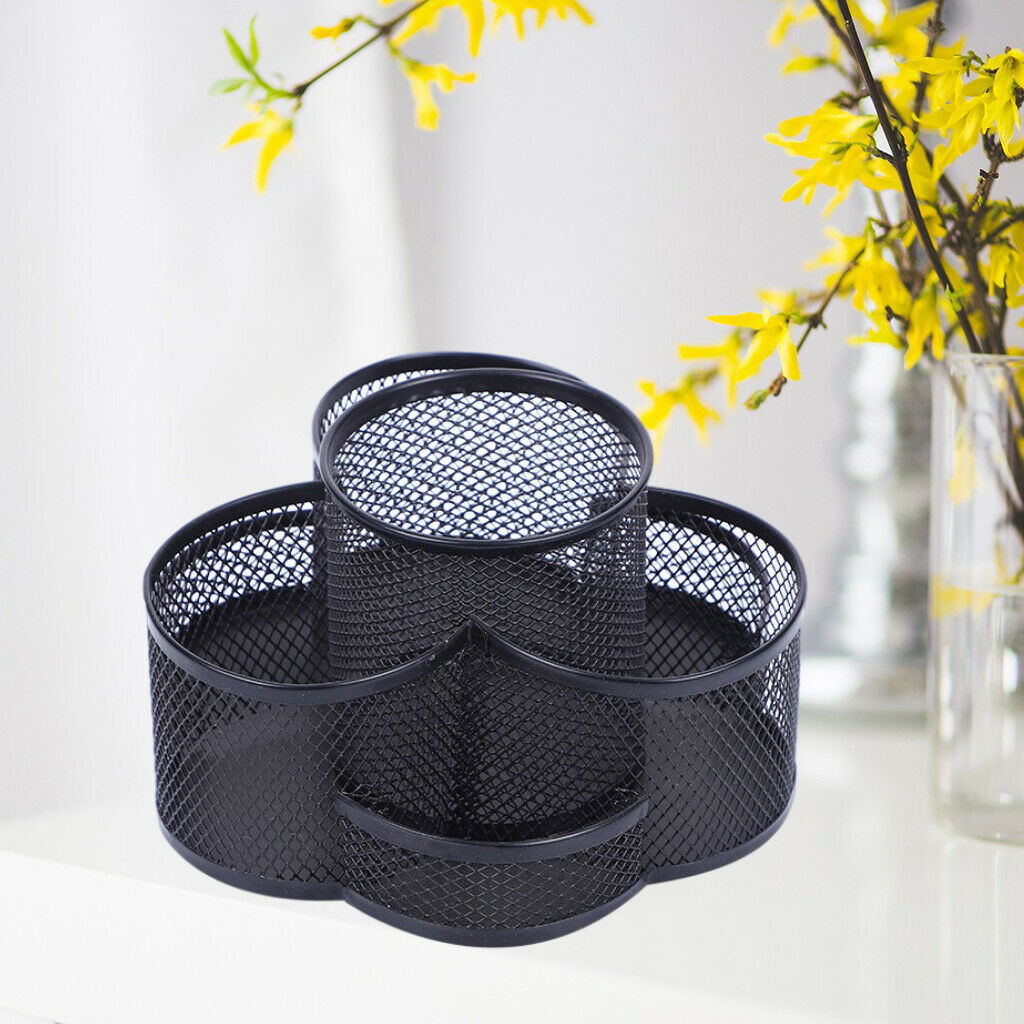 Rotatable desk organizer pen holder large capacity pencil box desk