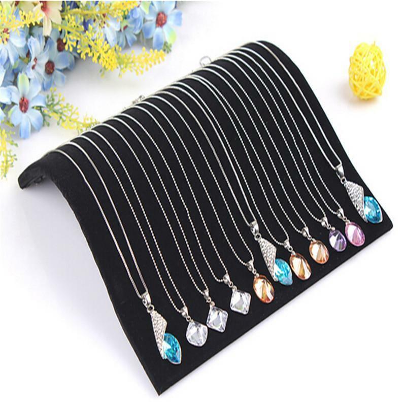 Stylish Velvet Necklace Chain Pendant Display Jewelry Organizer Stand Hol.l8