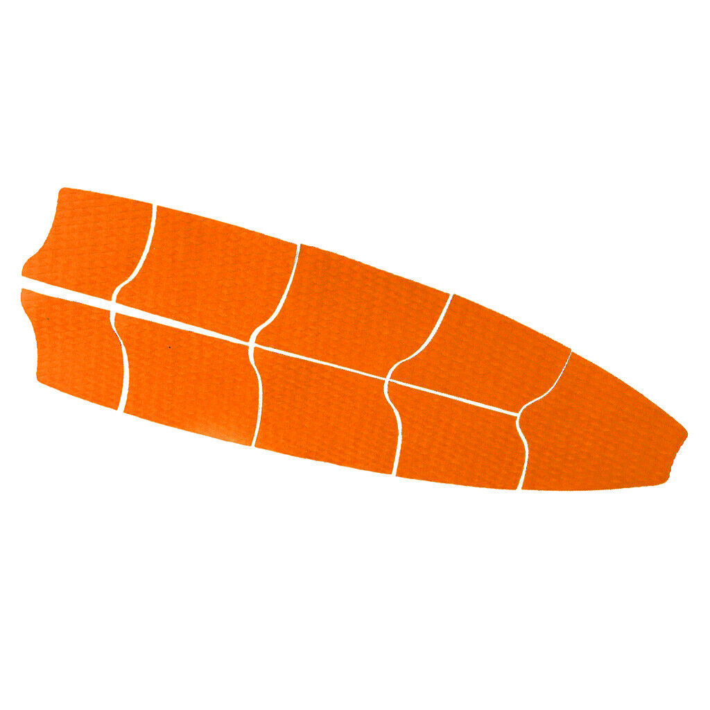 9pcs/Set Diamond Surfboard Full Deck Traction Pad Tail Grips Orange