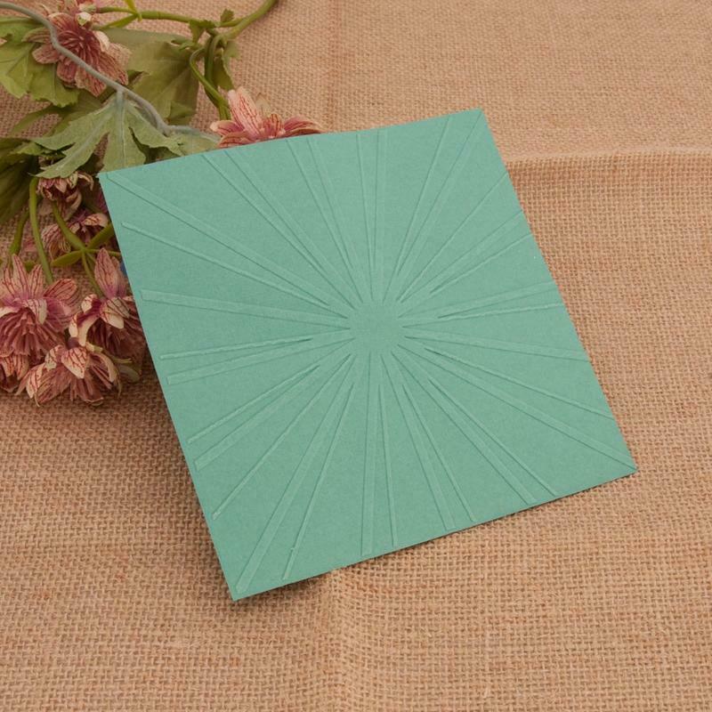 Radial Line Plastic Embossing Folder Stencil Template DIY Craft Making Pattern