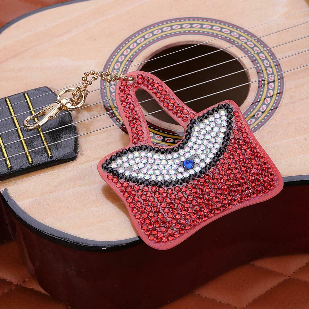 4pcs DIY Full Drill Special Shaped Diamond Painting Keychain Women Pendant @