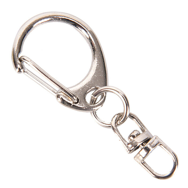 10Pcs/lot Polished Clasp Ring Keyrings Keychain Key Chains DIY Jewelry Making DD