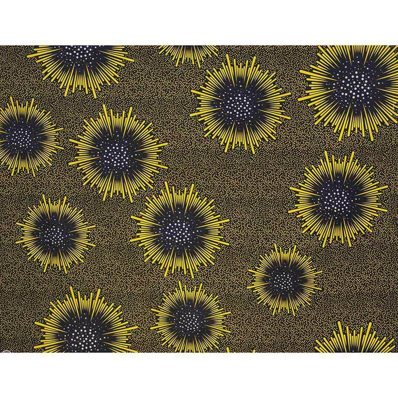 1 Yard African National Flower Polyester Printing Fabric DIY Garment Material