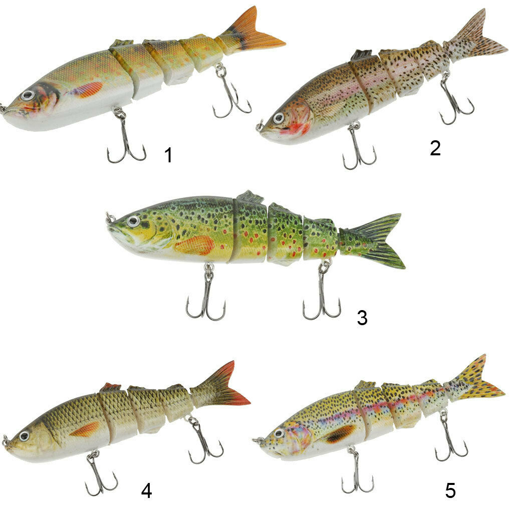 Multi Jointed Fishing Lures Fish Bait Swimbait Crank Fishing Tackle Hook -C