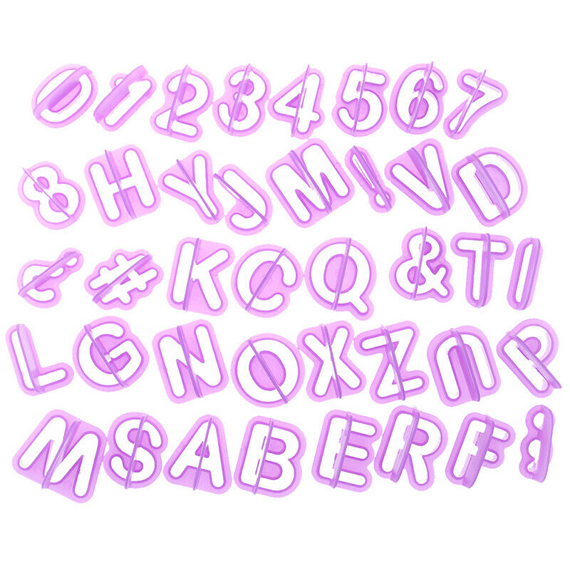 40Pcs/1Set Cake Baking Letter Cookie Fondant Alphabet Number Mold DIY Mold TDD