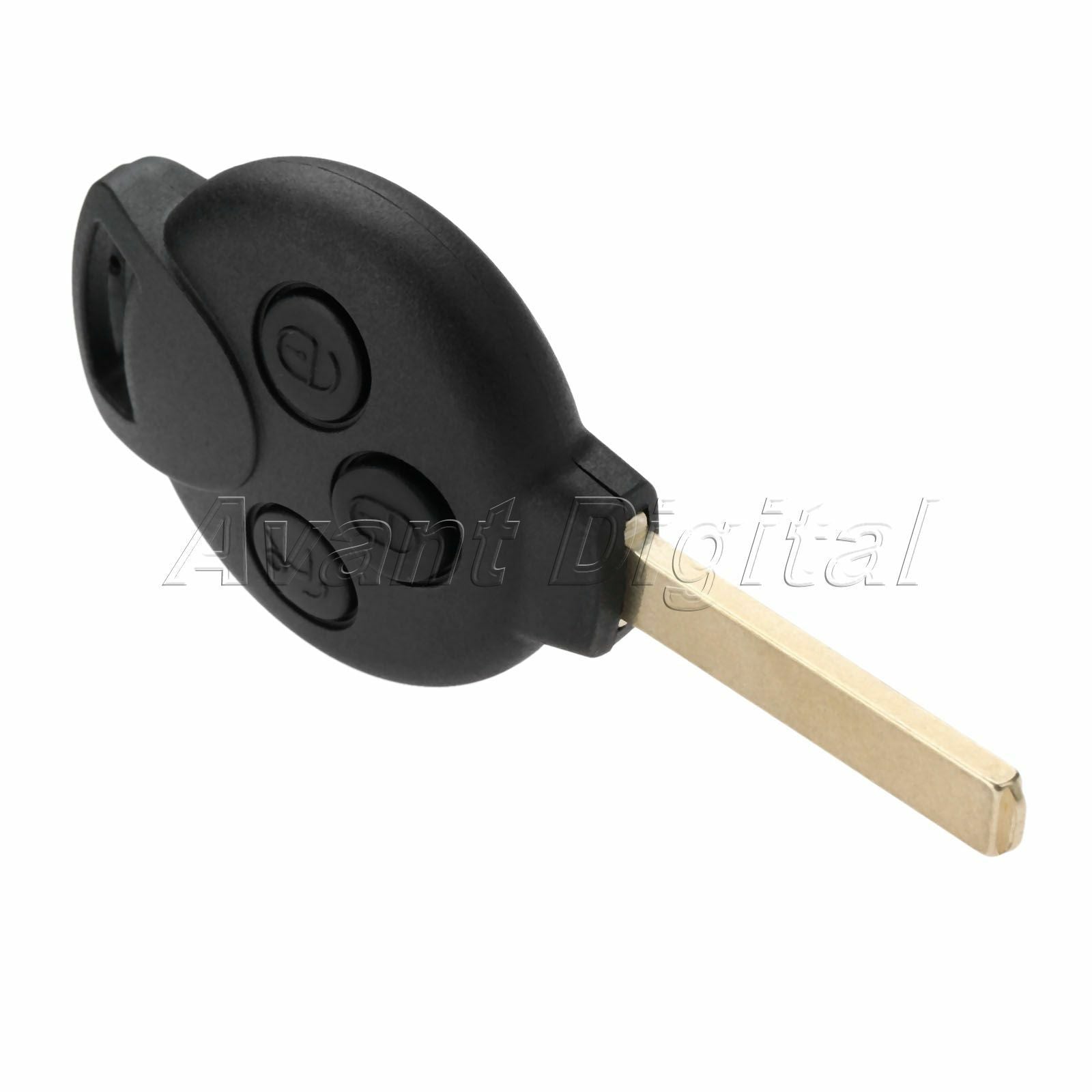 2Pc Car Remote Key Fob 3BTN ID46 Chip For 2007–13 Mercedes-Benz Smart Fortwo 451