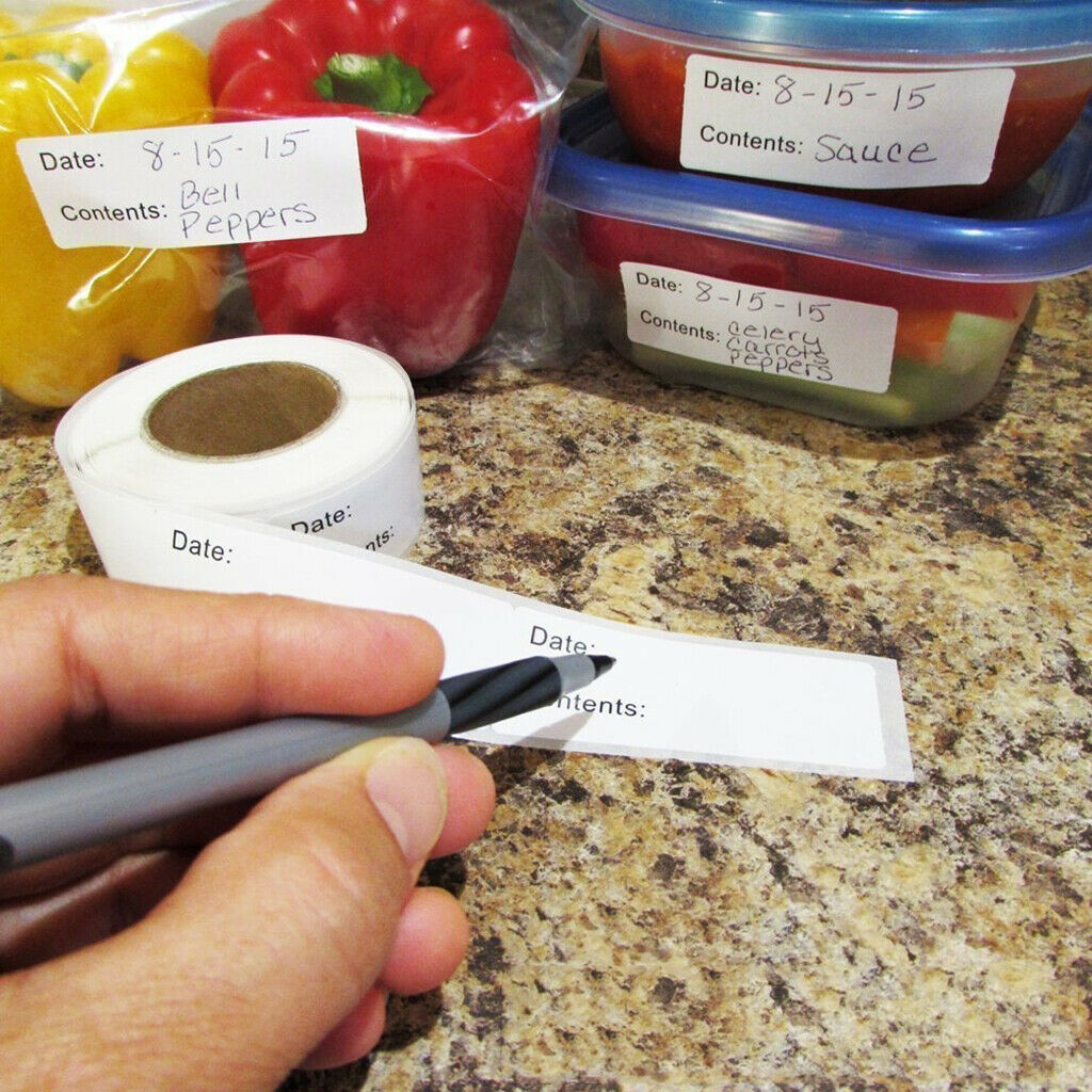 125 Pieces of Self-adhesive Removable Freezer Storage Labels