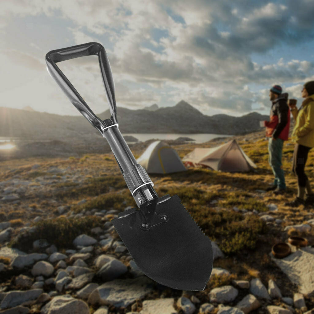 Survival Shovel Alloy Steel Foldable Military Style for Digging Dirt Sand
