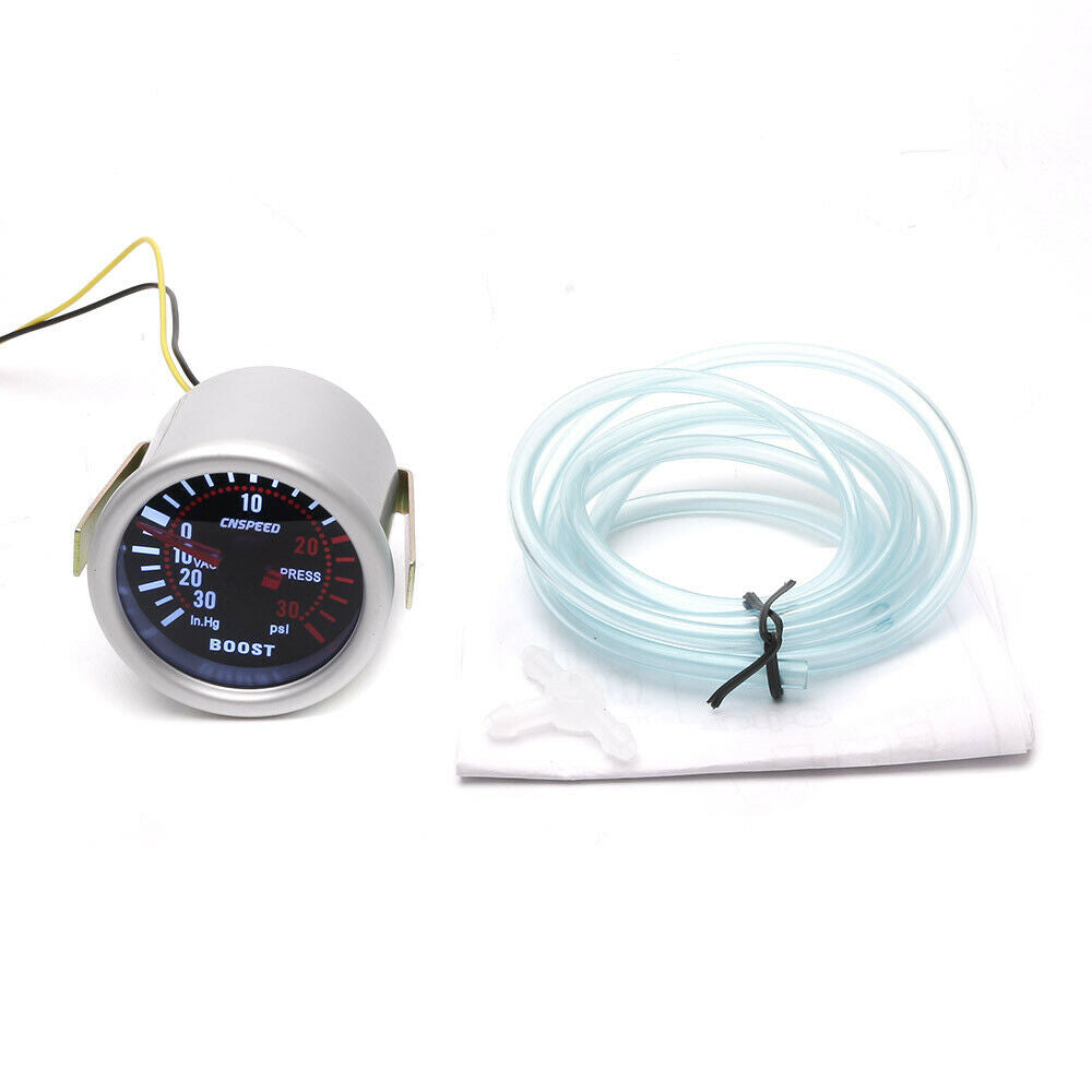 12V Car 2"/52mm boost PSI gauge LED Turbo Boost Meter Pressure Gauge Tint Psi