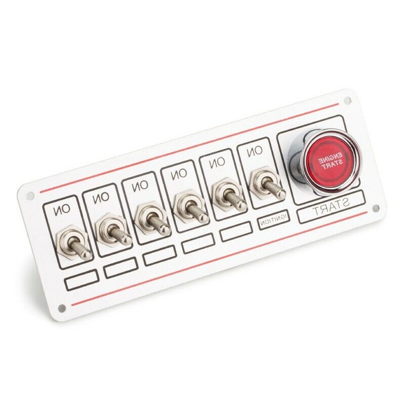 Universal Switch Panel for Racing Car Ignition Switch+6 Toggle  Off Switch EngT8