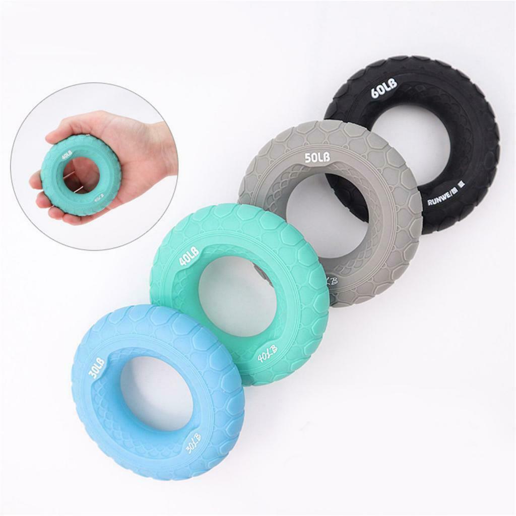 3inch 30LB Silicone Strength Wrist Gripper Ring Muscle Power Training Blue