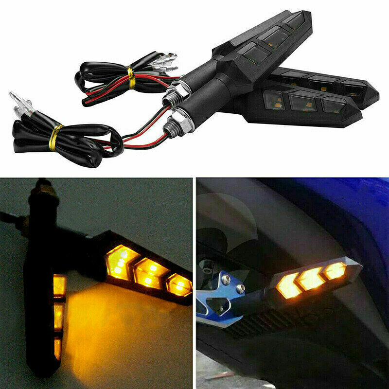 4X Motorcycle LED Turn Signals Blinker Light Indicator For Yamaha Kawasaki