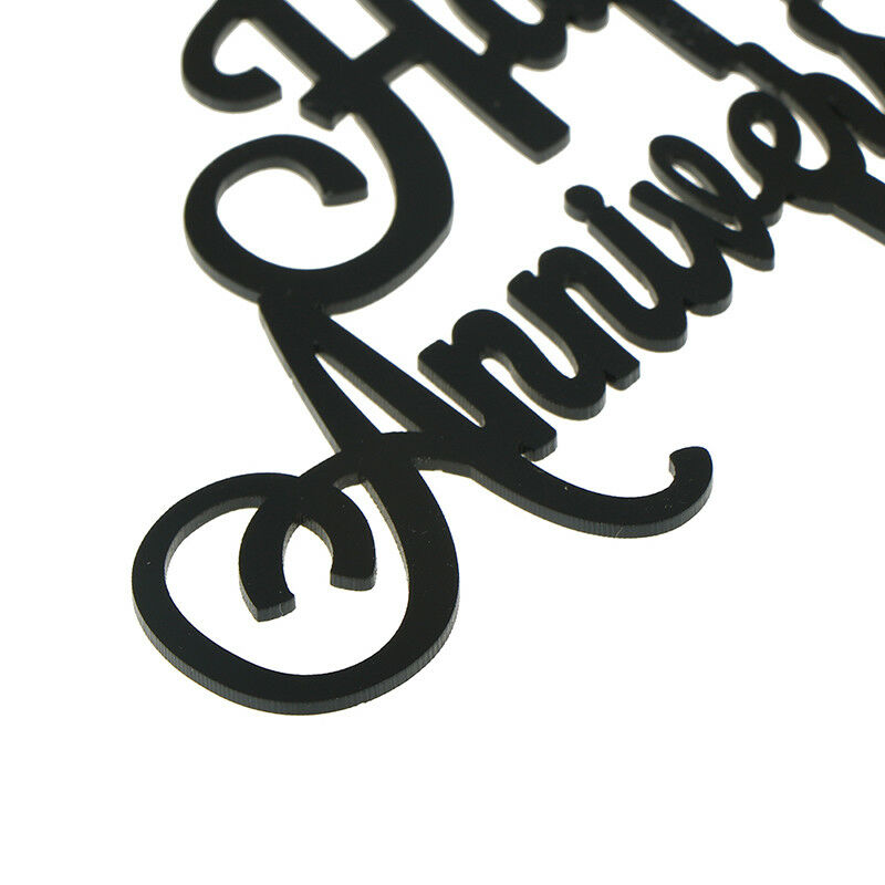 Happy Anniversary Letter Cake Topper Acrylic Xmas Party Cake Decoration.l8