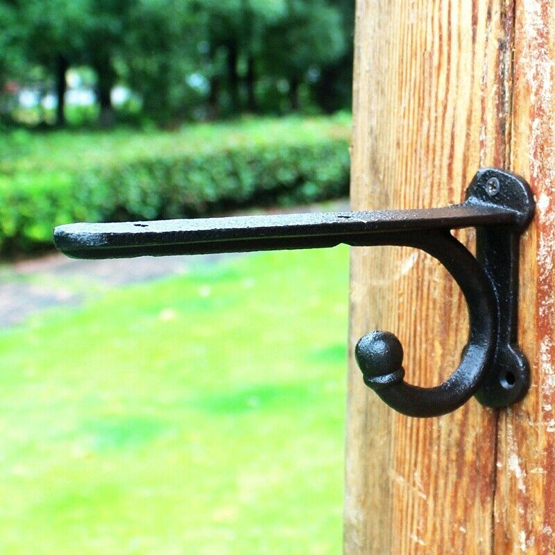 Cast Iron Hanging Wall Mounted Basket Bracket Plant Pot Hook Craft Adorn Garden