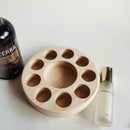 Natural Pine Wood Essential Oil Display Stand Rack Hold 10 Bottles 5ml 10ml
