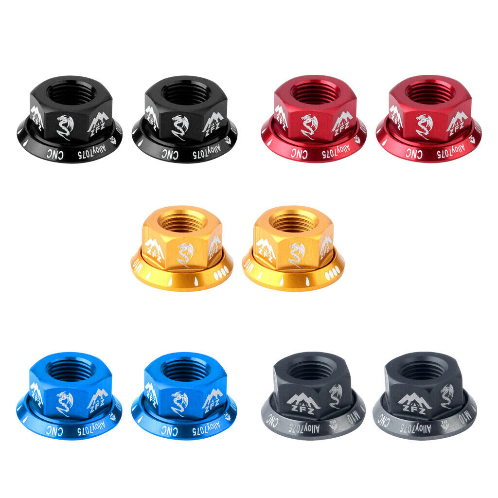 Bicycle Hubs Nut M10 Folding Fixed Gear Bike Wheel Hubs Axle Screw Black