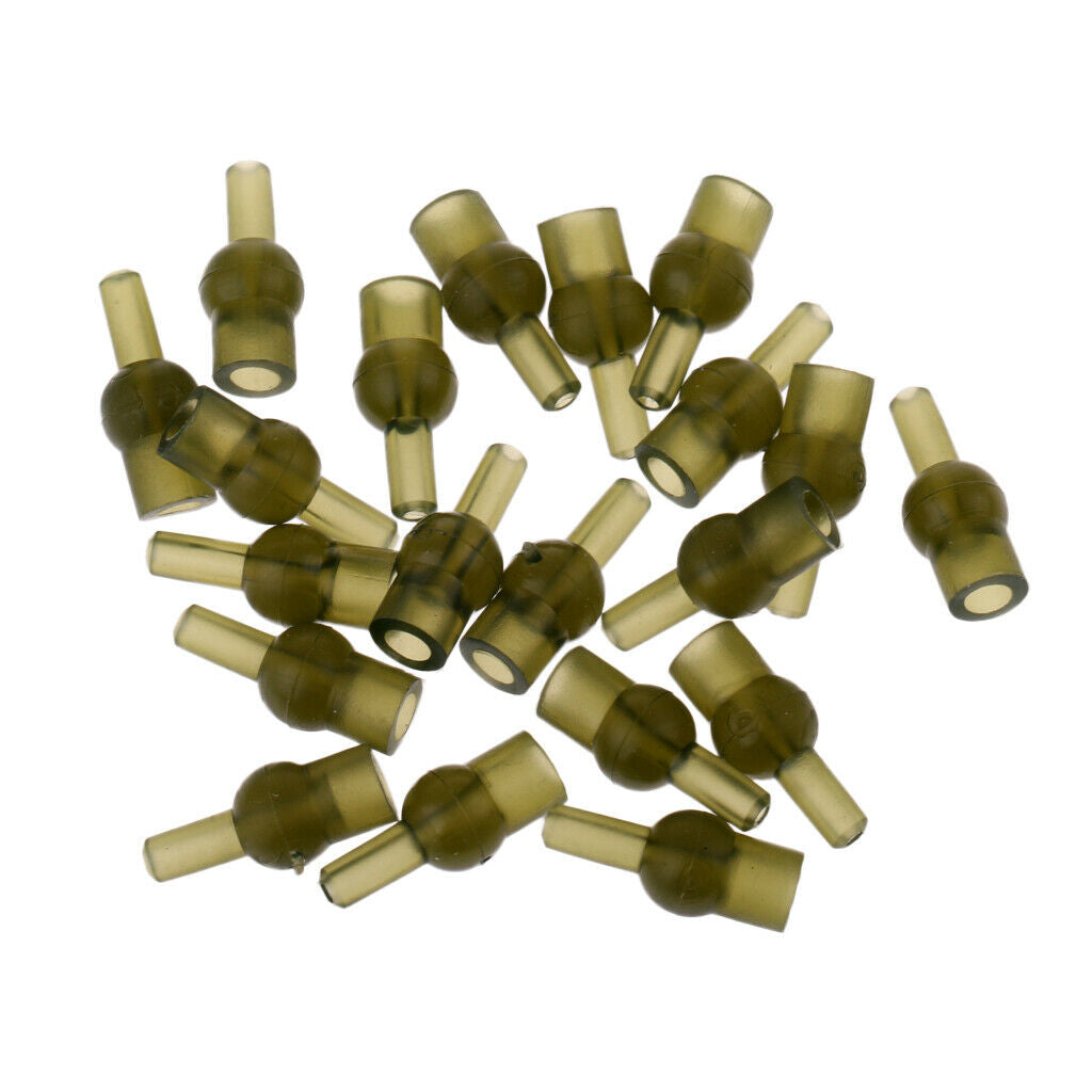 20pcs Silicone Fishing Rig Tulip Beads Carp Sea Fishing Shock Buffer Beads