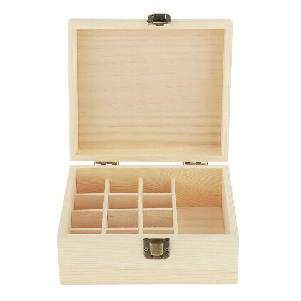 12 Grids Handmade Natural Essential Oil Display Storage Box Carrying Case