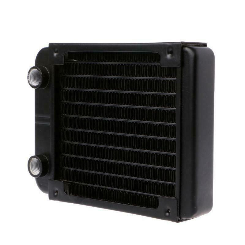 120mm Aluminum Computer Radiator Water Cooler 10 Tube CPU Heat Sink Exchanger