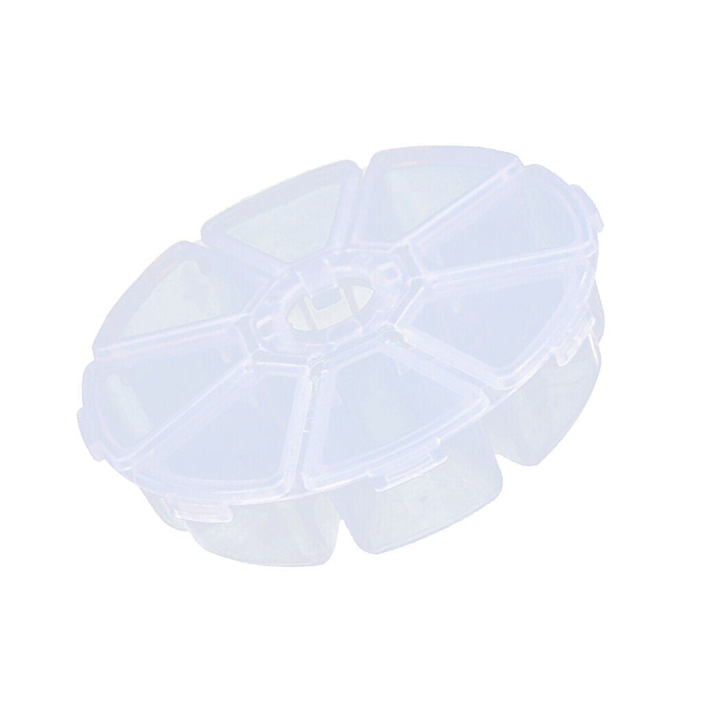 8 Value Round Transparent Electronic Components Storage Assortment Case