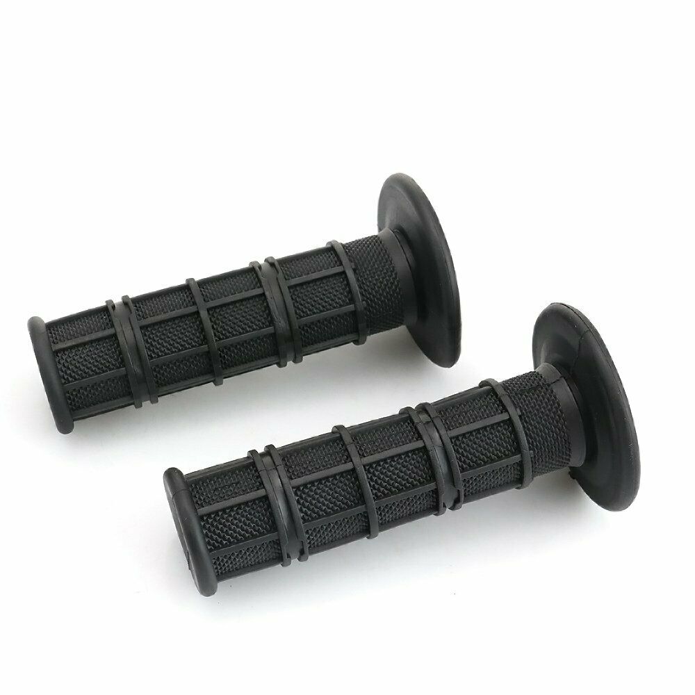7/8" 22mm Universal Throttle Hand Grips Soft Rubber Handlebar MX Dirt Bike Black