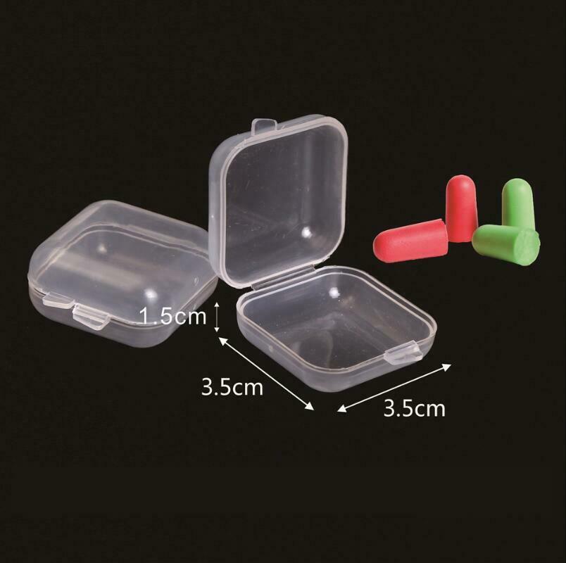 10PCS Mini Clear Plastic Box Earplug Jewelry Bead Storage Container Pill box