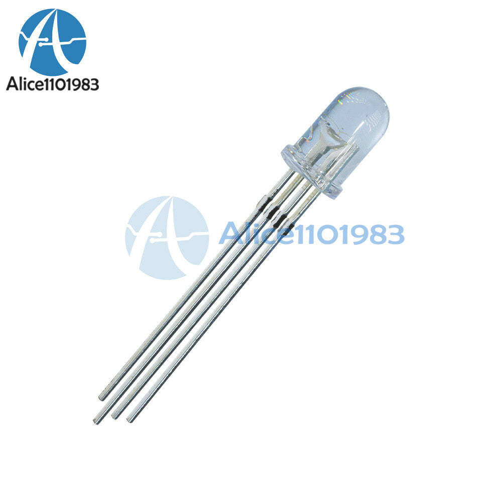 500Pcs 5mm 4pin RGB Tri-Color Common Cathode LED light Red Green Blue