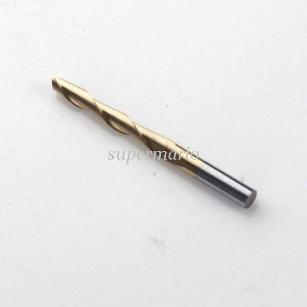 10x 1/8'' Titanium Nitride Coated Carbide CNC Double Two Flute Router Bits 22mm