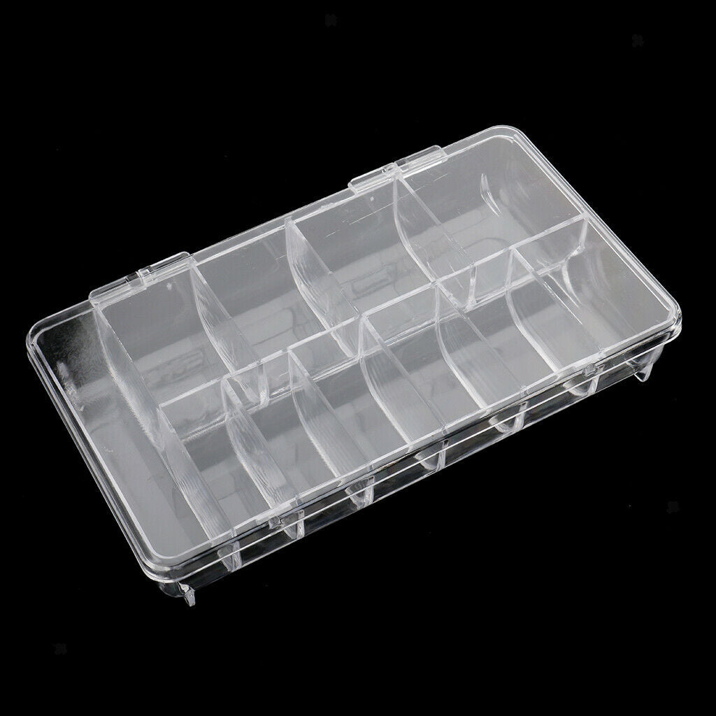Clear Acrylic Plastic Beads Nail Tips Case Rhinestone Jewellery Container Empty