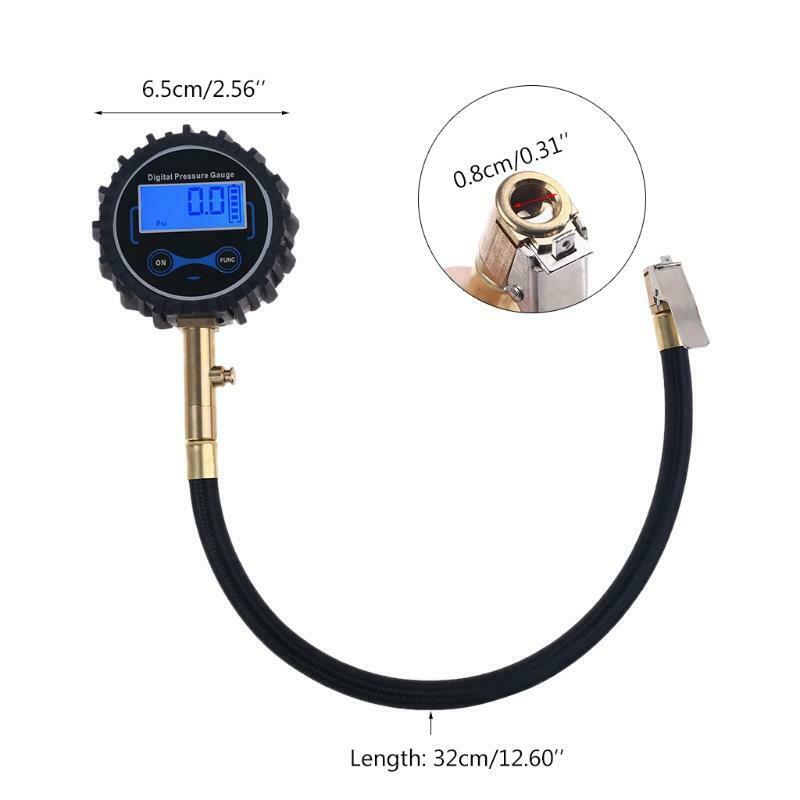 Tire Pressure Gauge with Quick Clip Air Chuck Deflation for Car Truck Vehicle