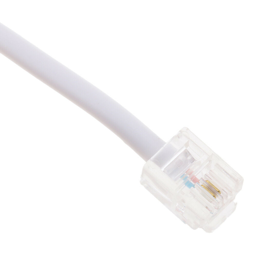 10ft RJ11 to UK BT 6P2C Landline Telephone Extension Cable Connector