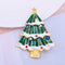 Fashion Cute Multicolor Crystal Christmas Tree Brooch Pin Holiday Party Gift