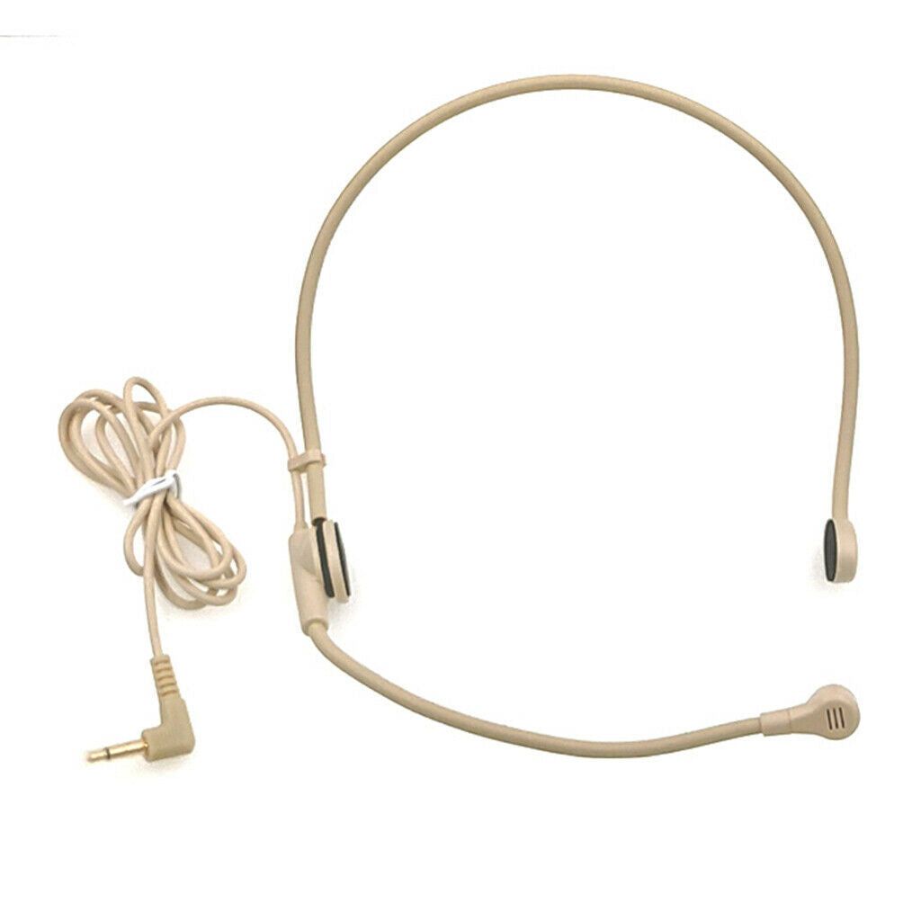 2 X 3.5mm Headset Headworn Microphone Condenser Microphone For Tour Guiding
