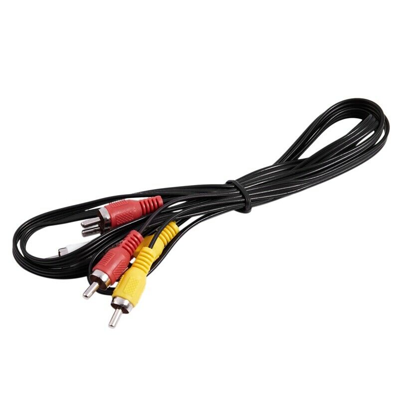 Three RCA Male to Male Plug Audio Video AV Cable Cord Black 1.5M U4T9T9