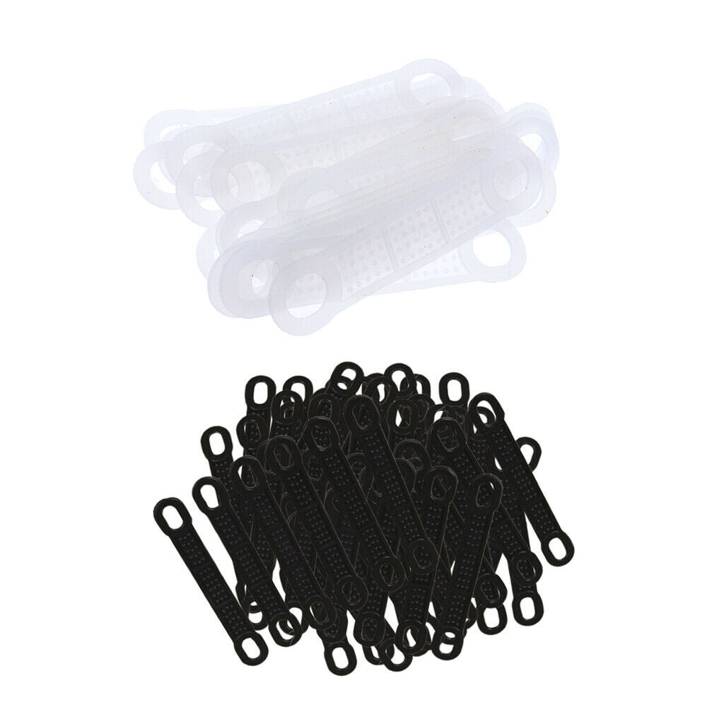 100 lot Practical Non-Slip Silicone Hanger Grips Clothing Hanger Strips