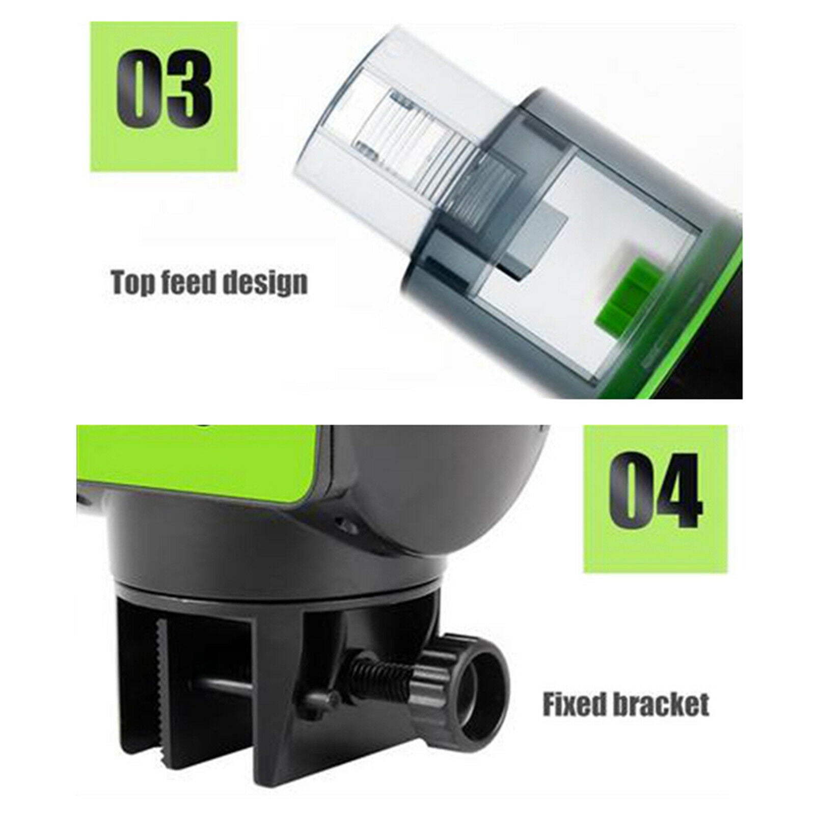 Automatic Fish Feeder 200ml Smart Timer Fish Food Dispenser Auto Feeding