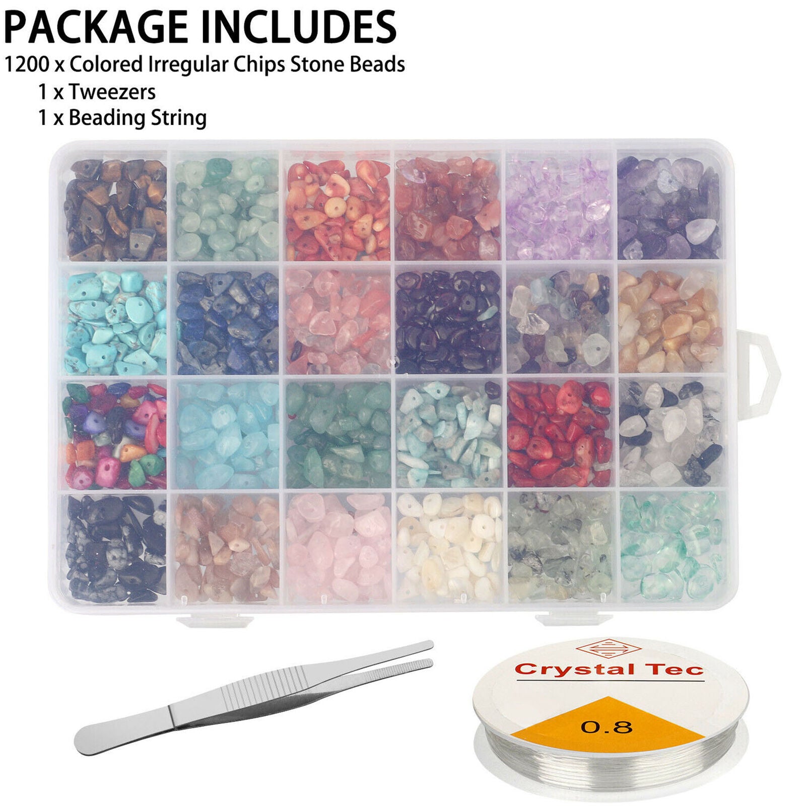 DIY Irregular Chip Stone Bead Bracelet Necklace Natural Jewelry Making Box Kit
