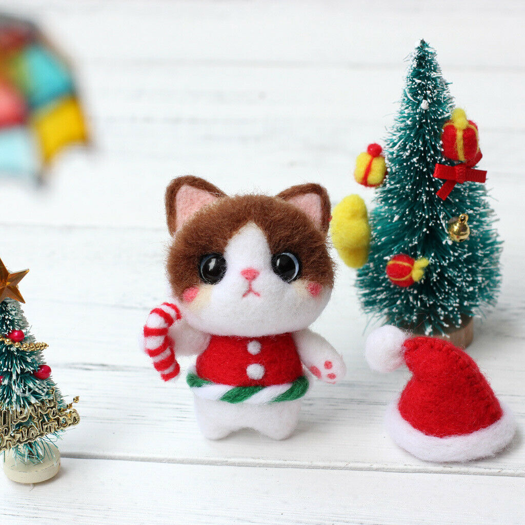 Novelty Cat Felt Animal Kit For Boys Girls Starter Felting Supplies