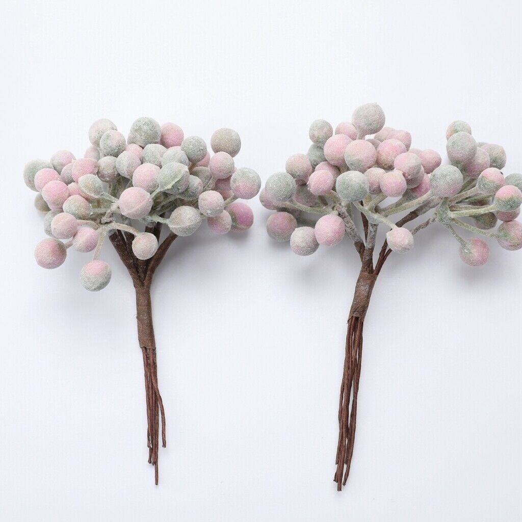 24 Artificial Berry Branches Pip Berry Stems for Crafts