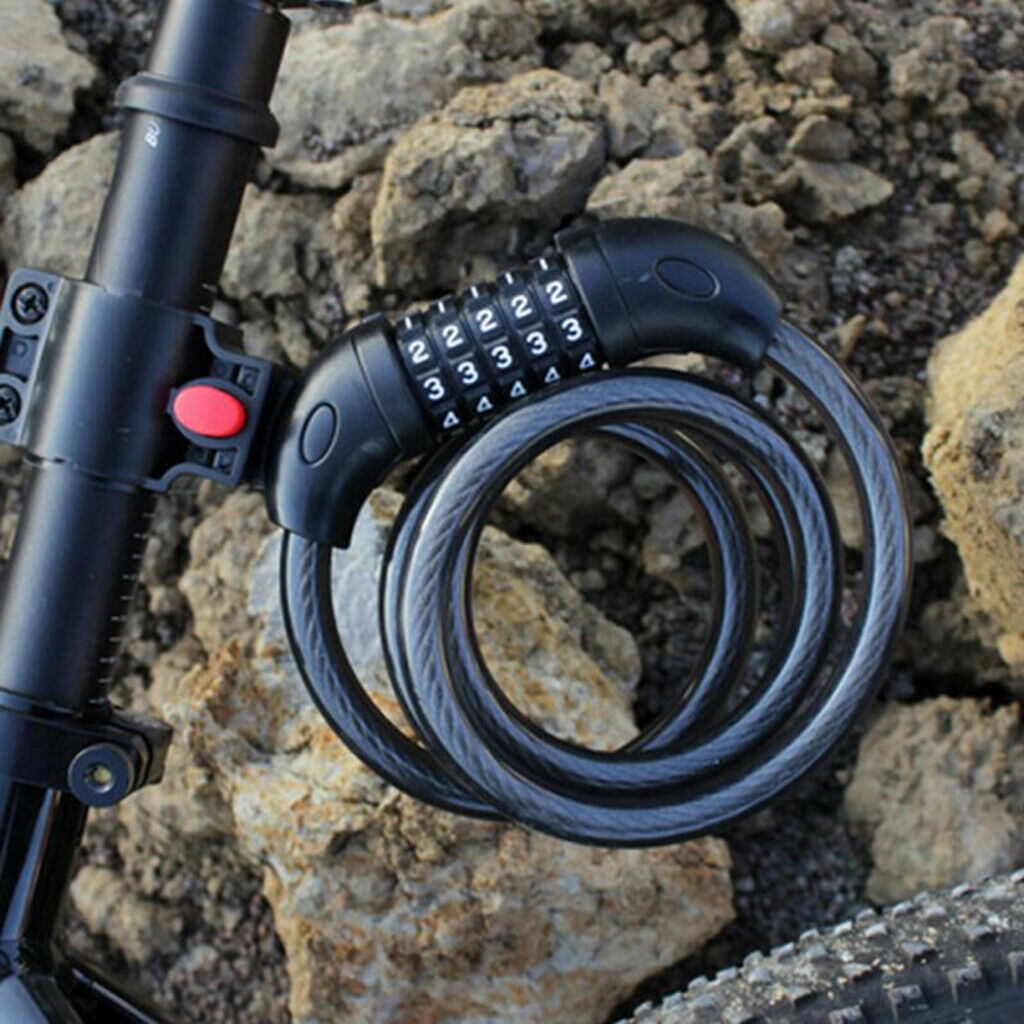 Bike Lock Cable Bike Cable Basic Self Coiling Resettable Combination Cable Bike