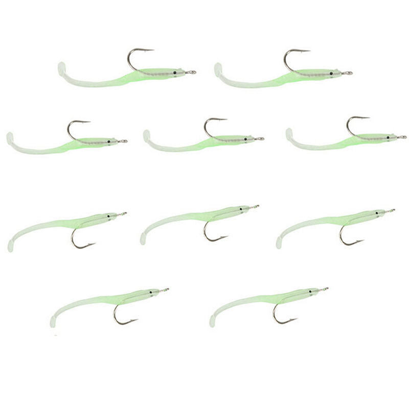 10 Silicone Sea Fishing Lure Luminous Large Luminous Tackle Fishing Kfo011 A Tt