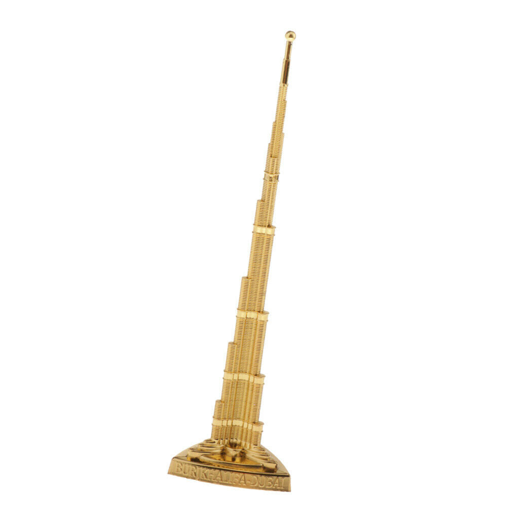 Alloy Dubai Halifah Tower Satue Landmark Building Living Room Decor Golden