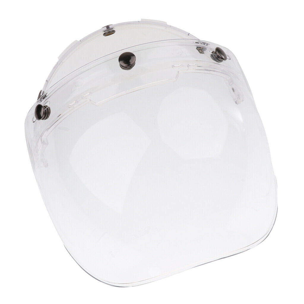 3-Snap Motorcycle Helmet Visor, Front Flip Up Visors, Wind Shield Lens For
