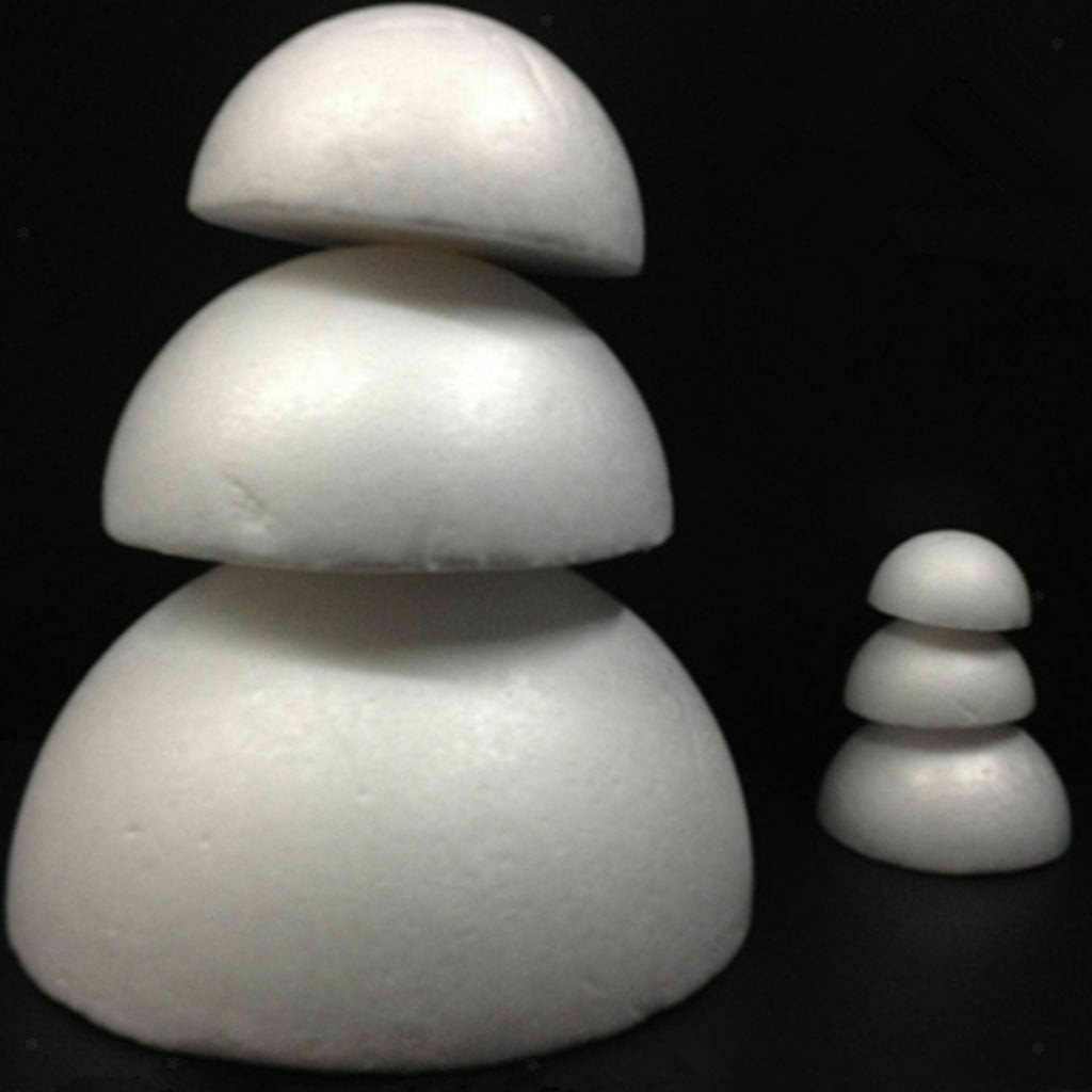 Prettyia 10 Foam Balls Polystyrene120mm Half Round Christmas Decoration Ball