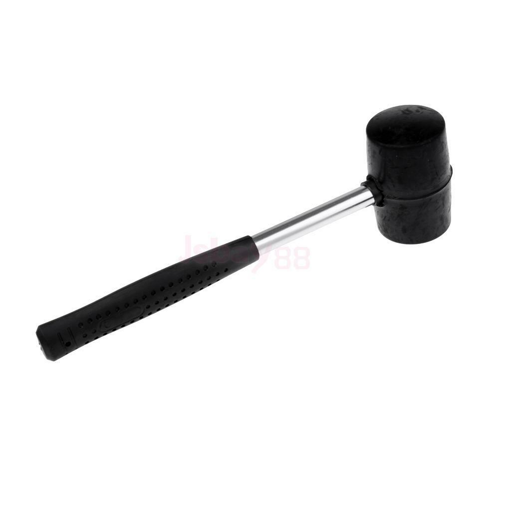 11inch Rubber Hammer Double-Faced Soft Mallet with Steel Shaft Repair Tool