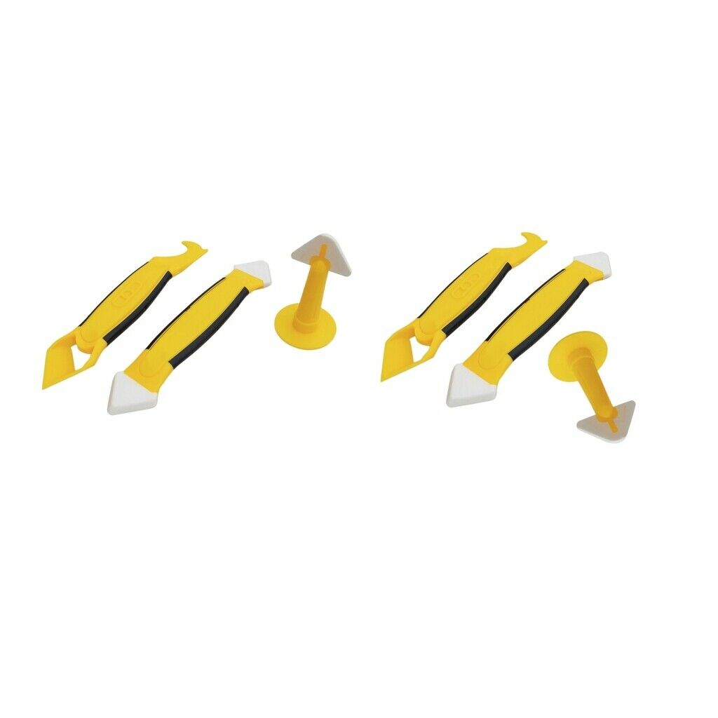 6x Caulking Tool Kit Sealant Finishing Scraper Caulk Nozzle for Floor Kit