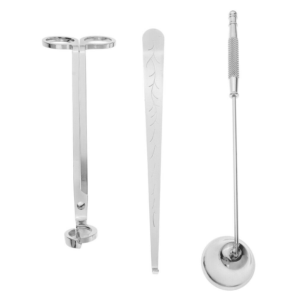 3 candle accessories set candle   scissors candle   spoon candle snuffer