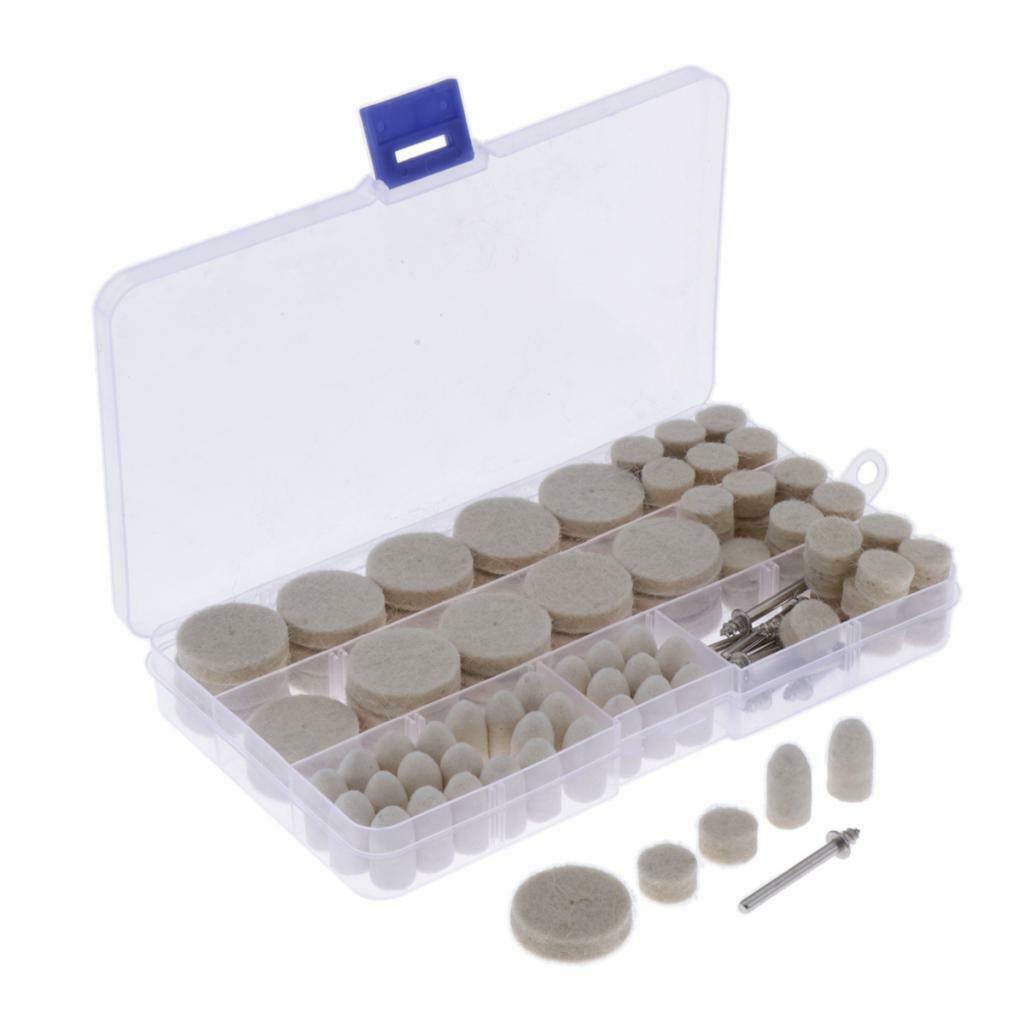 110pcs Wool Grinding Head Wheel Rotary Grinding And Polishing Tool +12xShank